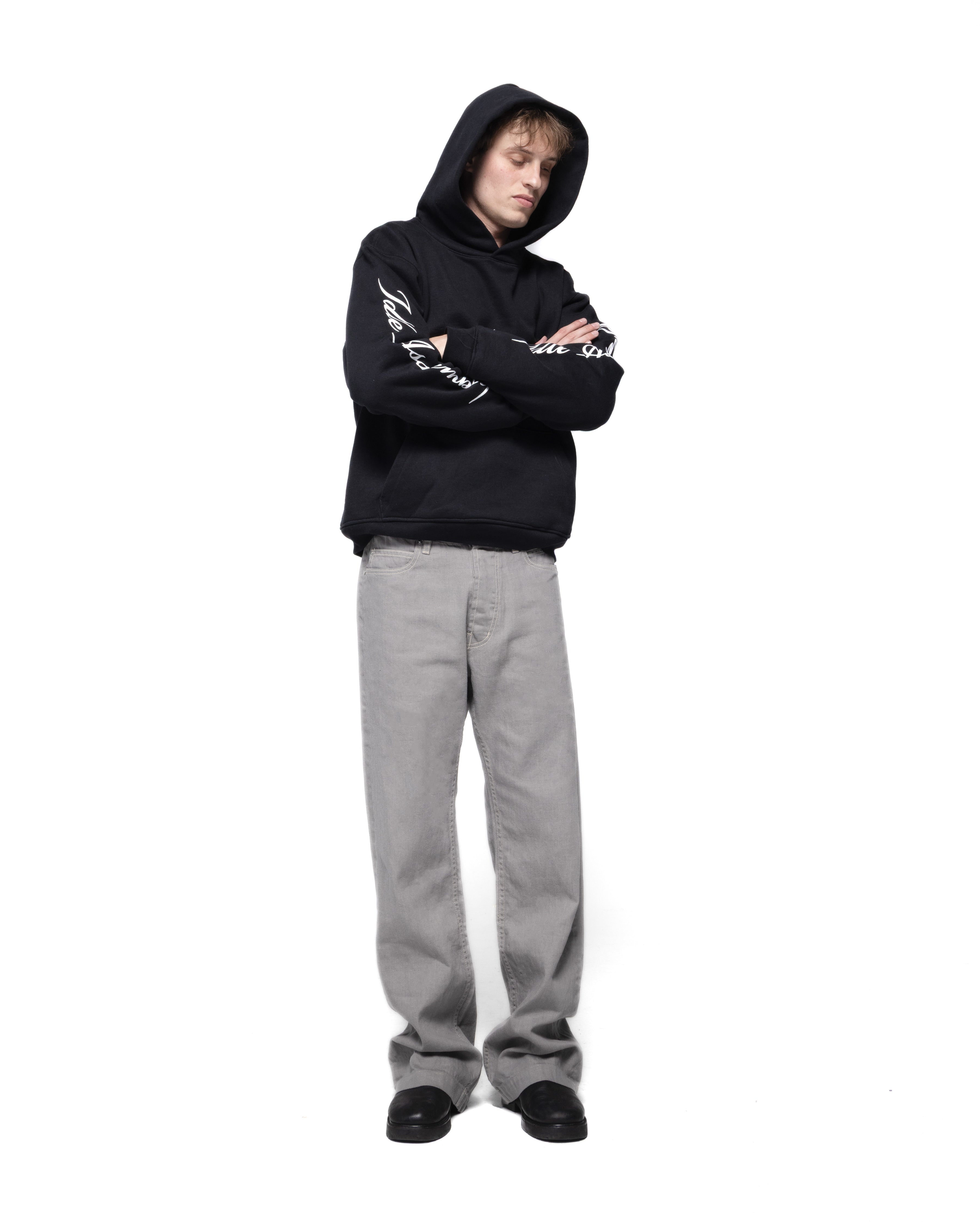 DOMINO GREY LINEN BLEND TROUSER