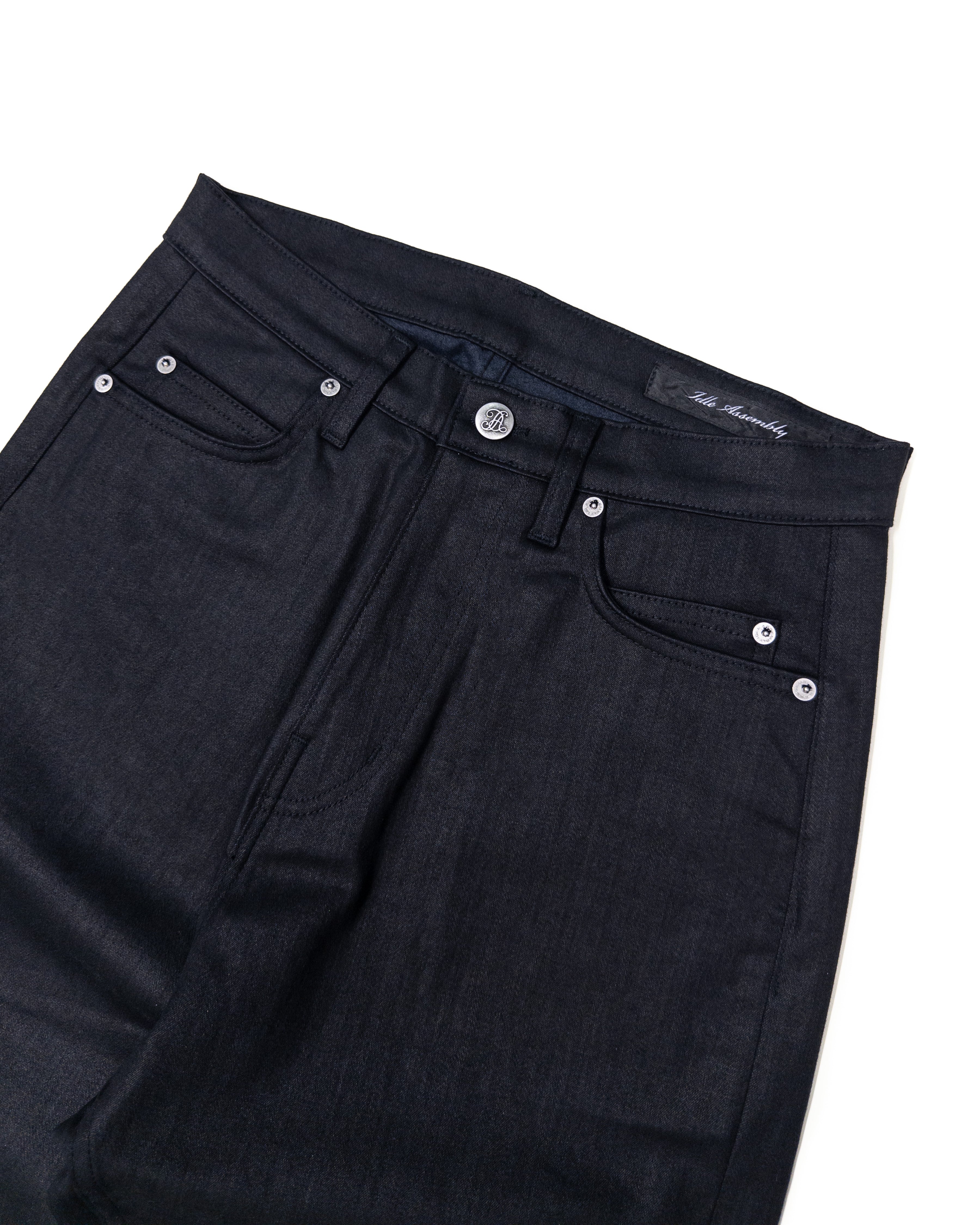 DOMINO COATED BLACK TROUSER