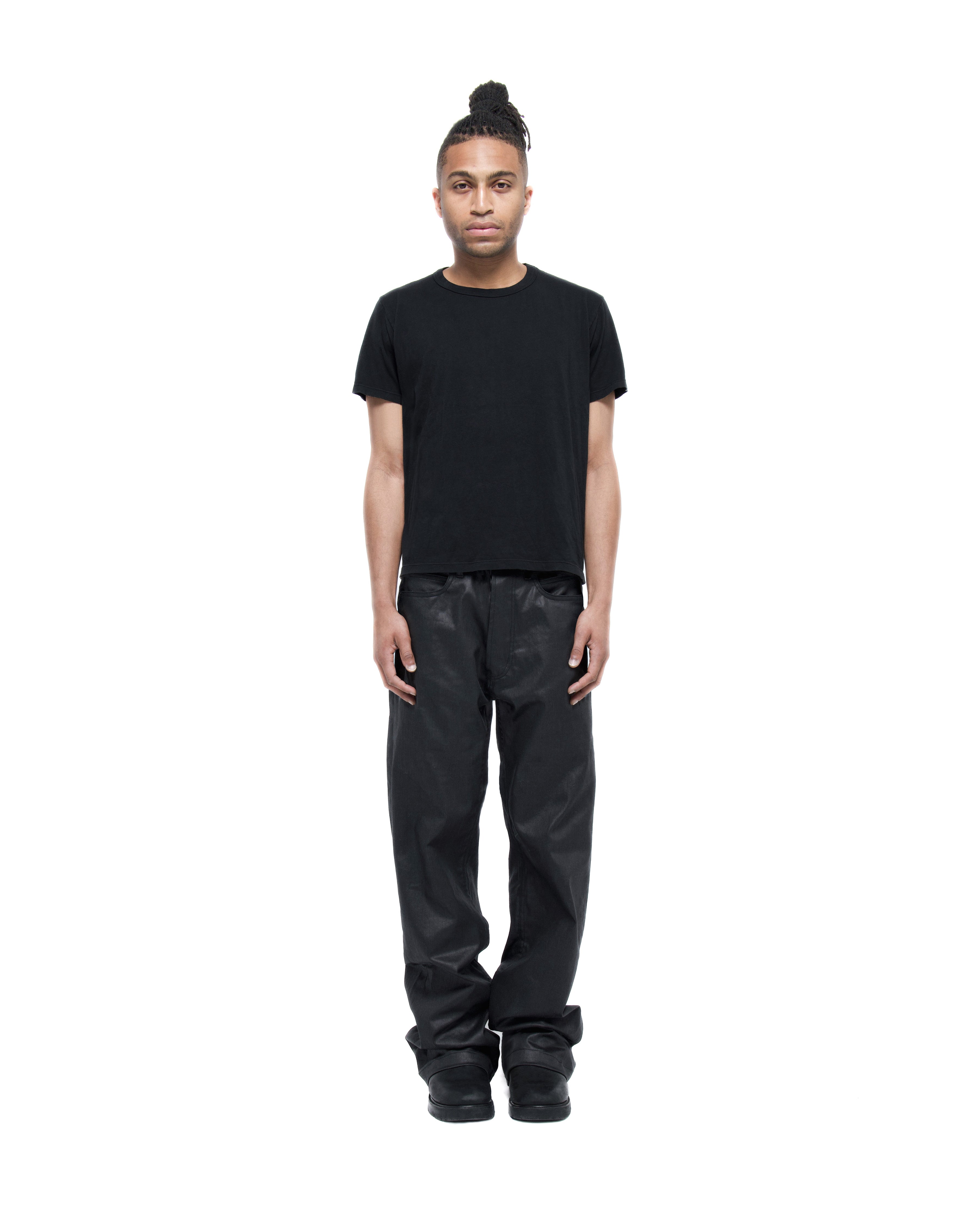 DOMINO COATED BLACK TROUSER