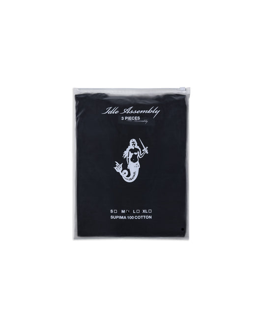 SUPIMA 3 PACK T-SHIRT (BLACK)