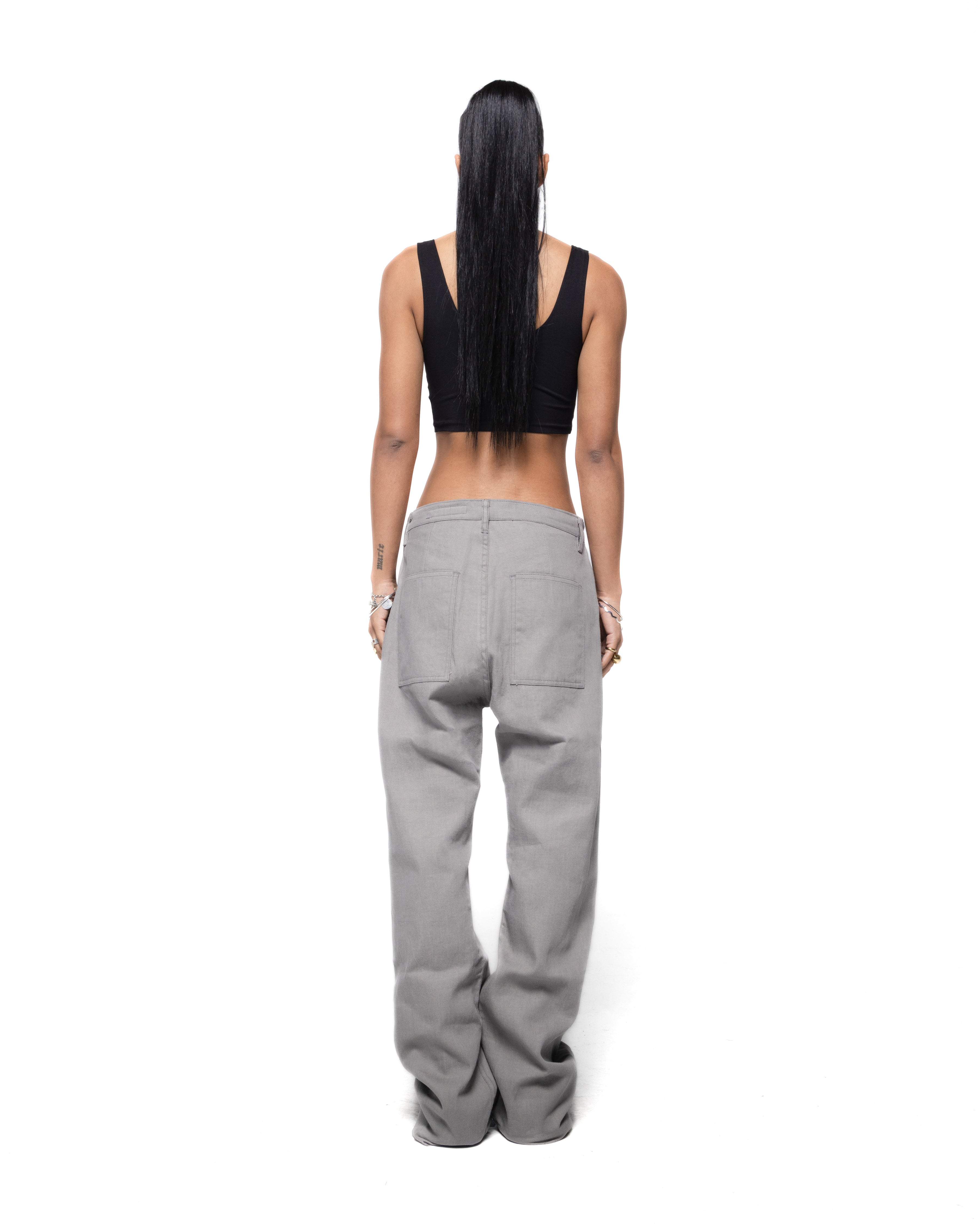 DOMINO GREY LINEN BLEND TROUSER
