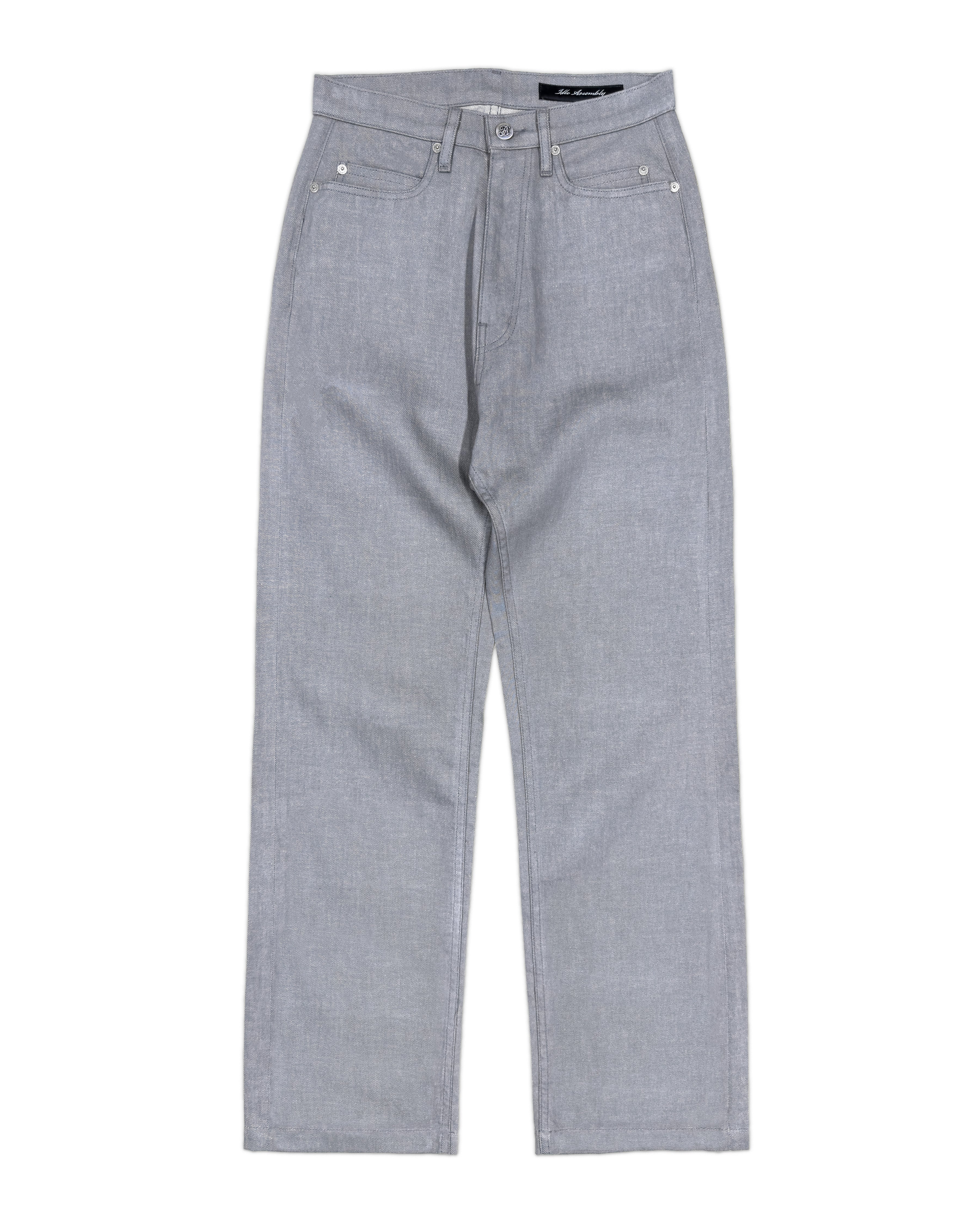 DOMINO GREY LINEN BLEND TROUSER