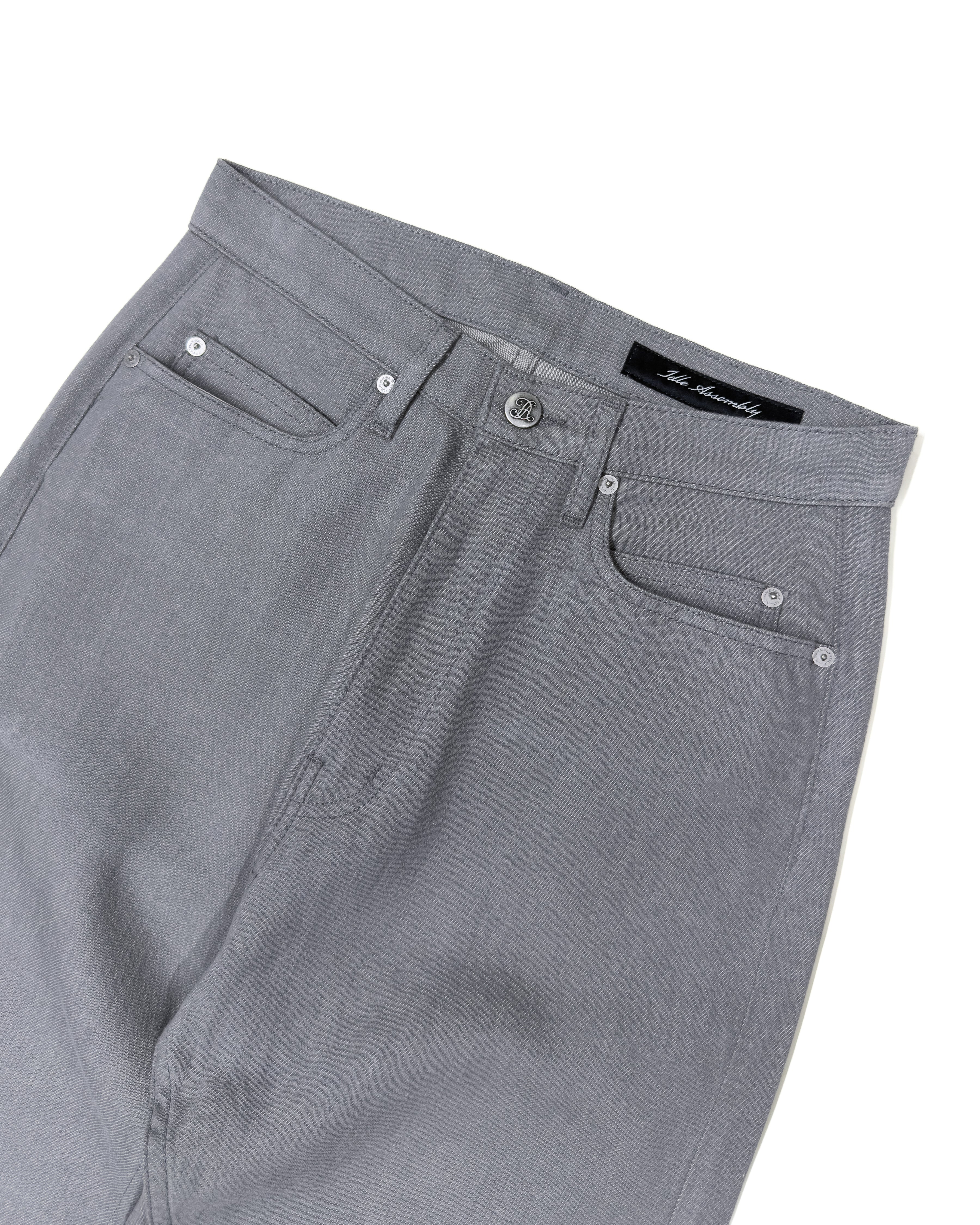 DOMINO GREY LINEN BLEND TROUSER